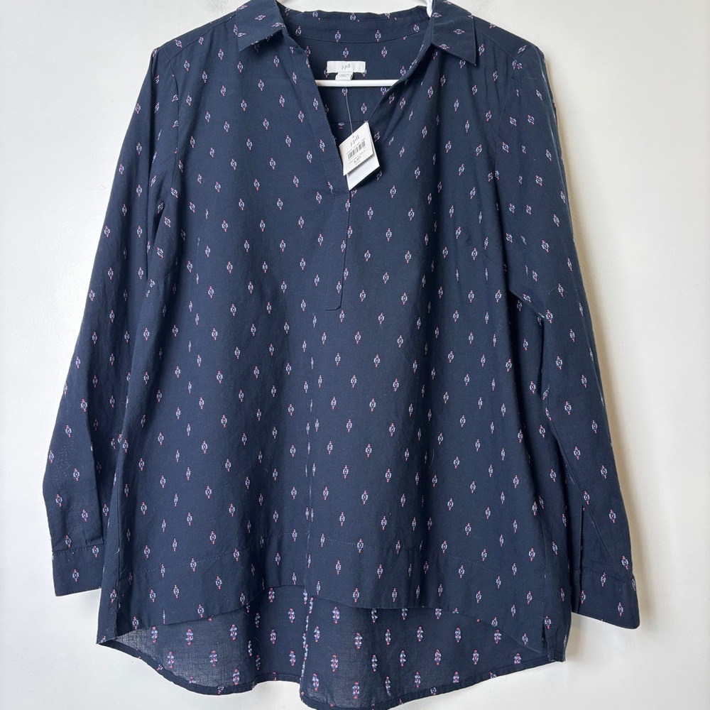 J. Jill Navy Popover Top